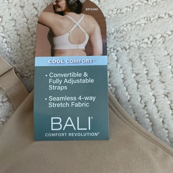 Bali Cool Comfort No Wire Convertible Bra NWT S - Picture 6 of 10